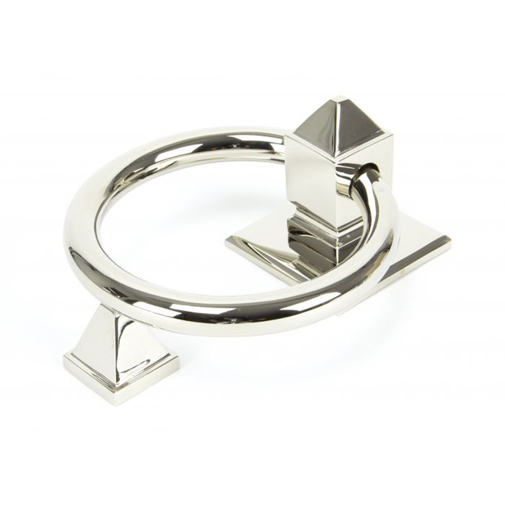 From the Anvil Ring Door Knocker - Polished Nickel